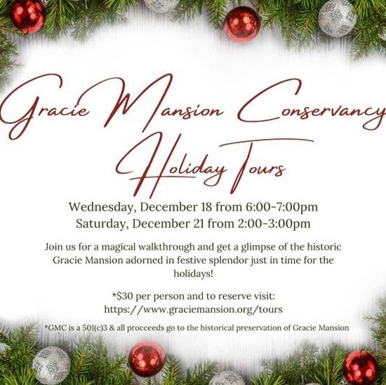 gracie mansion conservancy holiday tours