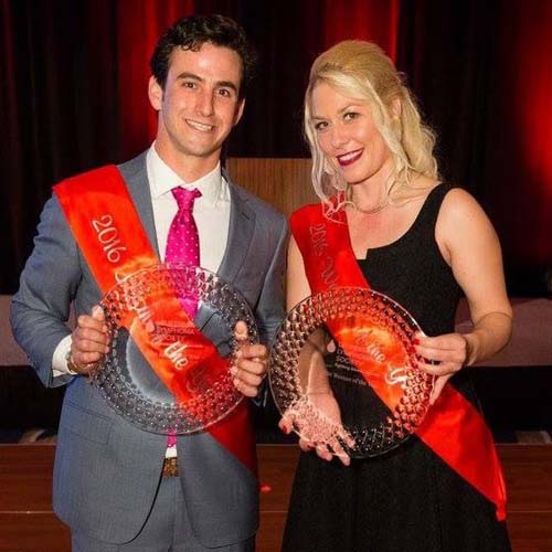 Derek Brock and Mirka Bolton, 2016 Man & Woman of the Year.  Photo by:  Capehart Photography