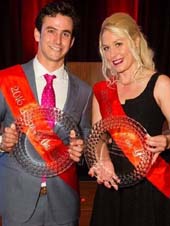 Derek Brock and Mirka Bolton, 2016 Man & Woman of the Year.  Photo by:  Capehart Photography