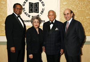 Philip L Banks Jr., David Dinkins and Joel Klein at The One Hundred Black Men 28th Annual Benefit Gala at The Hilton Hotel in New York, NY