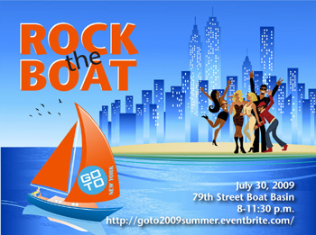 rock the boat, Rock the Boat Basin with GOTO. This hot summer mixer is a great gathering for young, New York City professionals who want to meet new people and make a difference. All the proceeds for the party send talented, underprivileged NYC kids to an immersive summer arts camp.