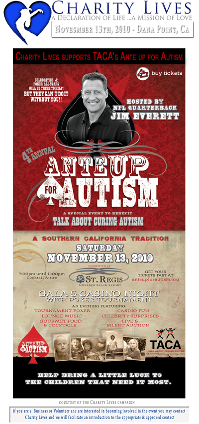 Ante Up For Autism, Charity Lives