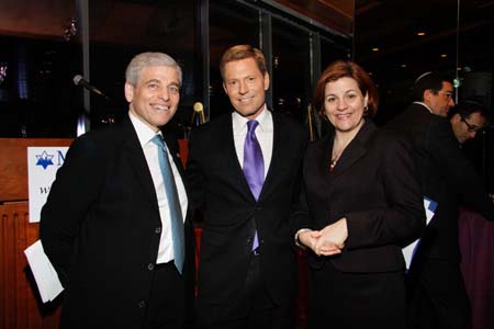 Met Council CEO William Rapfogel with reception host Don Dahler and New York City Council Speaker Christine Quinn at 2011 Event