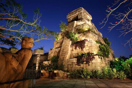 Mayan Pyramid at Dusk - Palm Beach Zoo - LeGrand Photography