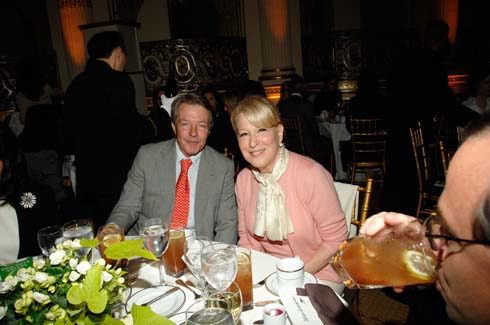 Dan W. Lufkin and Bette Midler at the Audubon Society Rachel Carson Awards at the Plaza Hotel- Photo by: Cutty McGill