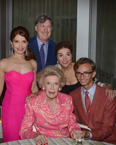  Jean Shafiroff, Stanley Rumbough, Dina Merrill, Christine Andreas, and Cole Rumbough. Photo by: Anne Watt