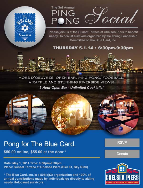 The Blue Card 3rd Annual Ping Pong Social