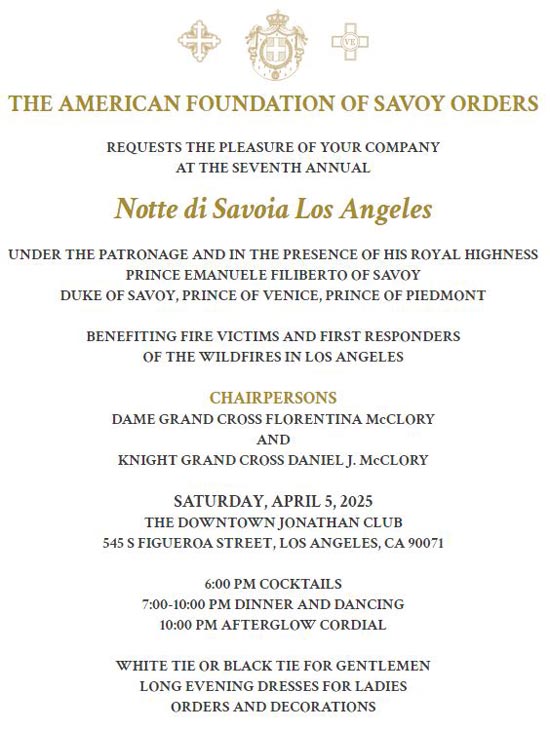 American Foundation Of Savoy Order