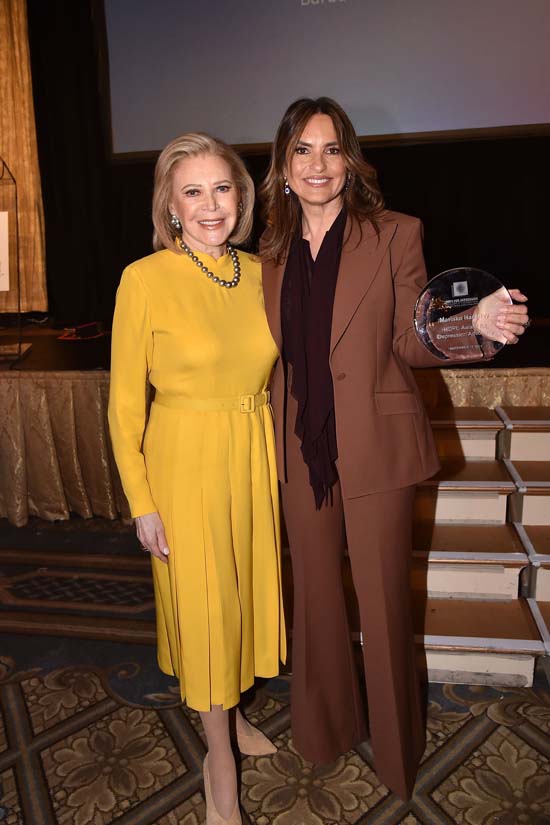 Audrey Gruss and Mariska Hargitay. Photo Credit: Patrick McMullan/PMC