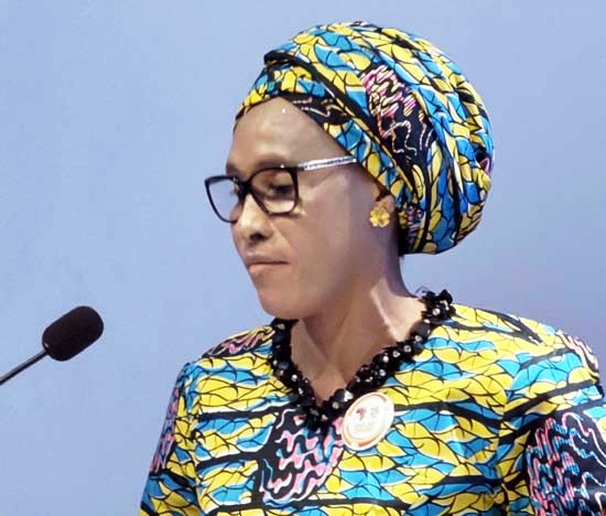 First Lady of the Republic of The Gambia Fatoumatta Bah-Barrow.