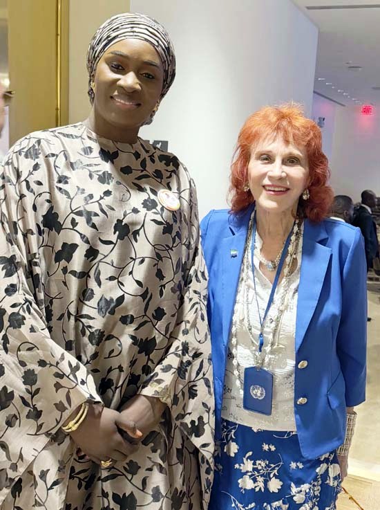 First Lady of Senegal Marie Khone Faye and Dr. Judy Kuriansky.