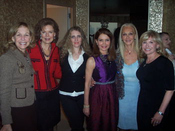 Mitzi Perdue, Margo Langenberg, Joyce Brooks, Jean Shafiroff, Barbara Winston and Sharon Bush