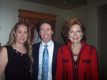 Jen Bawden, Joel Osteen and Margo Langenberg