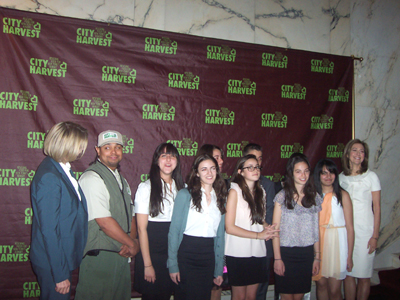 Jilly Stephens, Cruz Quinlan, Erica Baruch and Avital Benson(The Rabbi Joseph H. Lookstein Upper School of Ramaz), Alli Ruben and Amanda Toporek (The Spence School), Angelos Georgiadis and Irene Prentzas (Steinway Intermediate School 141Q) and Eman Metway and Kalee Surace (Totten Intermediate School 34) and