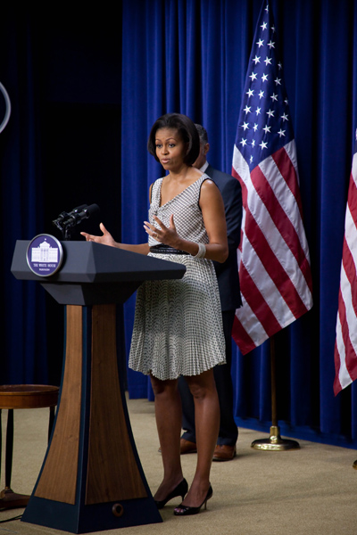 First Lady Michelle Obama announces $50 million in commitments from foundations and philanthropists to match Social Innovation Fund grants from the Corporation for National and Community Service. The funds will go to high-impact nonprofit organizations working to foster economic opportunity, expand health services, and help youth succeed in school