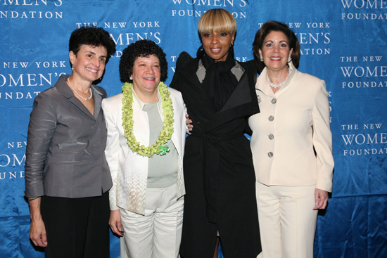 Ana L. Oliveira  President & CEO of NYWF, Margarita Rosa - Honoree, Mary J. Blige - Honoree, Carolyn Buck Luce  Board Chair at The New York Womens Foundations 23rd Annual Celebrating Women Breakfast, New York Hilton Grand Ballroom, May 13, 2010