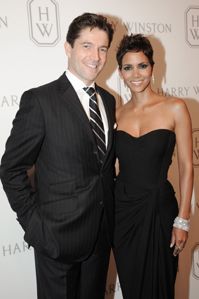 Harry Winston President and CEO, Frdric de Narp and Halle Berry at the Court of Jewels Event,