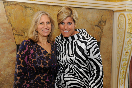 Suze Orman, with the President & CEO of the New-York Historical Society, Louise Mirrer at the Strawberry Festival held at the Metropolitan Club on April 14