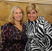 Suze Orman, with the President & CEO of the New-York Historical Society, Louise Mirrer at the Strawberry Festival held at the Metropolitan Club on April 14