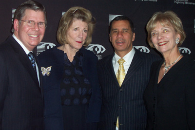 Jeremiah H. Shaw, Sr., Vice Chairman, Foundation Fighting Blindness, Agnes Gund, Former Governor of New York David Paterson and Debbie Shaw