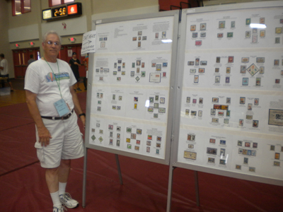  Gary Rosintoski, who put together the marvelous exhibit of peace and sports stamps from around the world