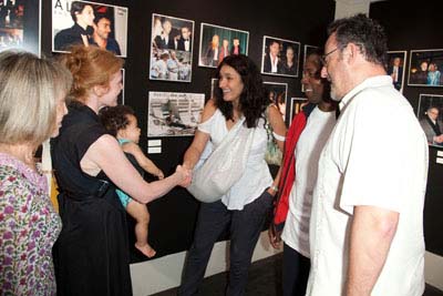 Catherine Verret Vimont, Julia Strong (with her and Isaachs baby), Zofia Borucka (Mrs. Jean Reno  with their baby), Isaach de Bankol, Jean Reno