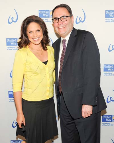 Soledad O'Brien and United Way of New York City President and CEO Gordon Campbell. 