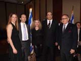 Mt. and Mrs. Shlomi Kofman, Deputy Consul General of Israel, Joyce Brooks, Ambassador Ido Aharoni and Errol Rappaport