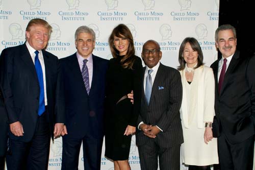 Donald Trump, Michael Fascitelli, Melania Trump, Al Roker, Brooke Garber Neidich (Chair of the Board, Child Mind Institute), Harold S. Koplewicz, MD (President, Child Mind Institute)Photo by:  Ann Billingsley