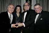 Honoree Steve Tyrell, Dr. Catherine Hart, Chris Hart and Glaucoma Foundation President Scott Christensen