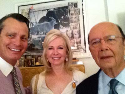 Matthew Mellon, Hilary Geary and Wilbur Ross