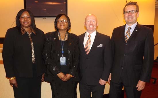  Fatou Bensouda, Prosecuter Elect, International Criminal Court,MS. Ugoji Adanma Eze, Esq. President and CEO, Eng Aja Eze Foundation. Patrick Mc Caffrey, Chairman & co-Founder, Brabham & Associate Ltd,Jarmo Viinanen, Ambassador, Permanent Representative of FInland