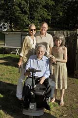 Itzhak and Toby Perlman, Kristy Clatk and Jim Clark.  Photo by:  Annie Watt