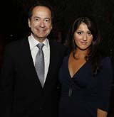 John Paulson, founder of Paulson & Co. with CNBC producer Maneet Ahuja for the release of her new book, The Alpha Masters 