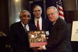 May 1, 2012 - U.S. Representative Charles Rangel and David Nocenti, Executive Director of Union Settlement Association (USA), honored Dr. Herbert Pardes, Executive Vice-Chair, Board of Trustees, New York-Presbyterian Hospital, for his leadership in the fields of public health at USAs Annual Solutions Benefit. Photo byt: Lorie Riley, Union Settlement Association 