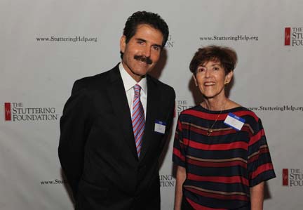 John Stossel, Fox News, and Jane Fraser, president of the Stuttering Foundation, on Tuesday, May 8, at the New York City gala celebrating National Stuttering Awareness Week