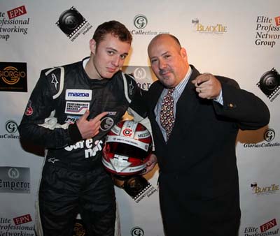 Professional Indy Race Car Driver Luca Forgeois 2011 USF2000 NATIONAL CHAMPION & Barry Brown of Barry Brown Studios