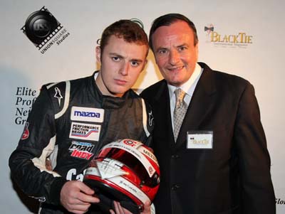   Gerard Mc Keon Publisher Black Tie Magazine and Race Car Driver Luca Forgeois