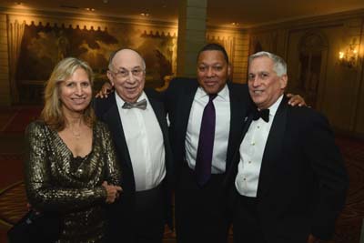   Louise Mirrer, Robert Appel, Wynton Marsalis,Walter Isaacson. Photo  courtesy of Don Pollard for the New-York Historical Society