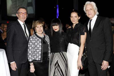 Marc Glimcher, honoree Milly Glimcher, Performa director Roselee Goldberg, and event co-chair Cindy Sherman at Performas Relche  The Party held at NYCs Stage 37 on November 29, 2012.