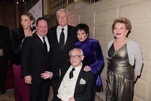 Margo Nederlander, James L. Nederlander, Robert Osborne, James M. Nederlander, Liza Minnelli, Charlene Nederlander. Photo by:  Arthur Marker/Billy Farrell Agency