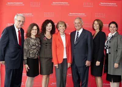 Dr. Herbert Pardes, Dr. Orli Etingin, Dr. Gail Saltz, Joan Weill, Sandy Weill, Dean Laurie Glimcher, Dr. Ana C. Krieger.Photo by: Janet Charles 