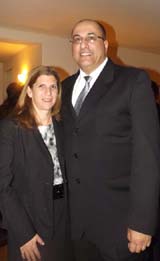 Mrs. Julie Goodman Aharoni and Ambassador Ido Aharoni.  photo by:  joyce brooks