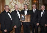 Steven Golub, Dr. Thomas Fahey, Jr., Frank DAmelio, Frank Calam John Gambling.  Photo by:  Patrick McMullanari,