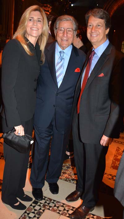 Susan Crow, Tony Bennett and WNET CEO Neal Shapiro.  Photo by:  Rose Billings/Blacktiemagazine.com