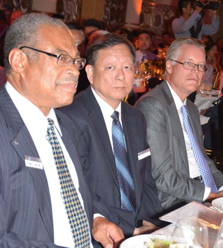 NY Secretary of State Cesar A. Perales, Consul General of China Lei Cheng,Edward Bastian President Delta - Airlines