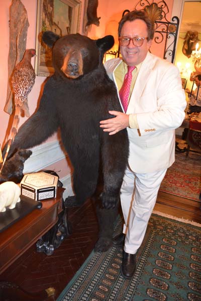 Gregory Speck and Smokey the Bear.  Photo by:  Rose Billings/Blacktiemagazine.com