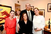 Galina Novikova, Phyllis Hattis, Ambassador Ido Aharoni, Caren Constantiner and Gail Reiss (front).  Photo by:  Ross Den Photography