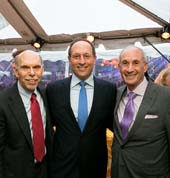 Ken Davis, MD, CEO and President, Mount Sinai Health System, Steve Hochberg, Trustee/Co-Chair, Peter W. May, Chairman, Boards of Trustees. Photo by  Roey Yohai Photography