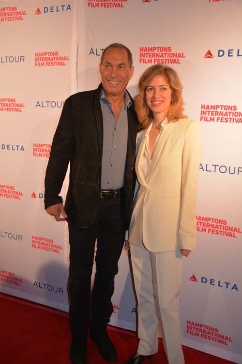 Stuart Match Suna (Chair Emeriti HIFF )and Alison Chernick (Director and Producer of Opening Night Film (Itzhak) World Premiere Documentary Feature USA.  Photo by:  Rose Billings/Blacktiemagazine.com